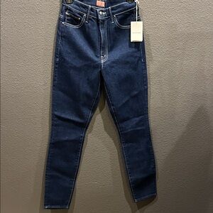 MOTHER Dark Blue Skinny swooner ankle Jeans